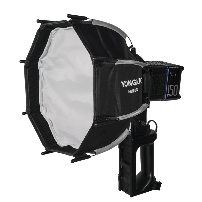 Battery Handle 24V 6.25A Adapter Barn Door Reflector Softbox Silicone Diffusor for YONGNUO YN150S YN150 150W Bowens Mount Lights