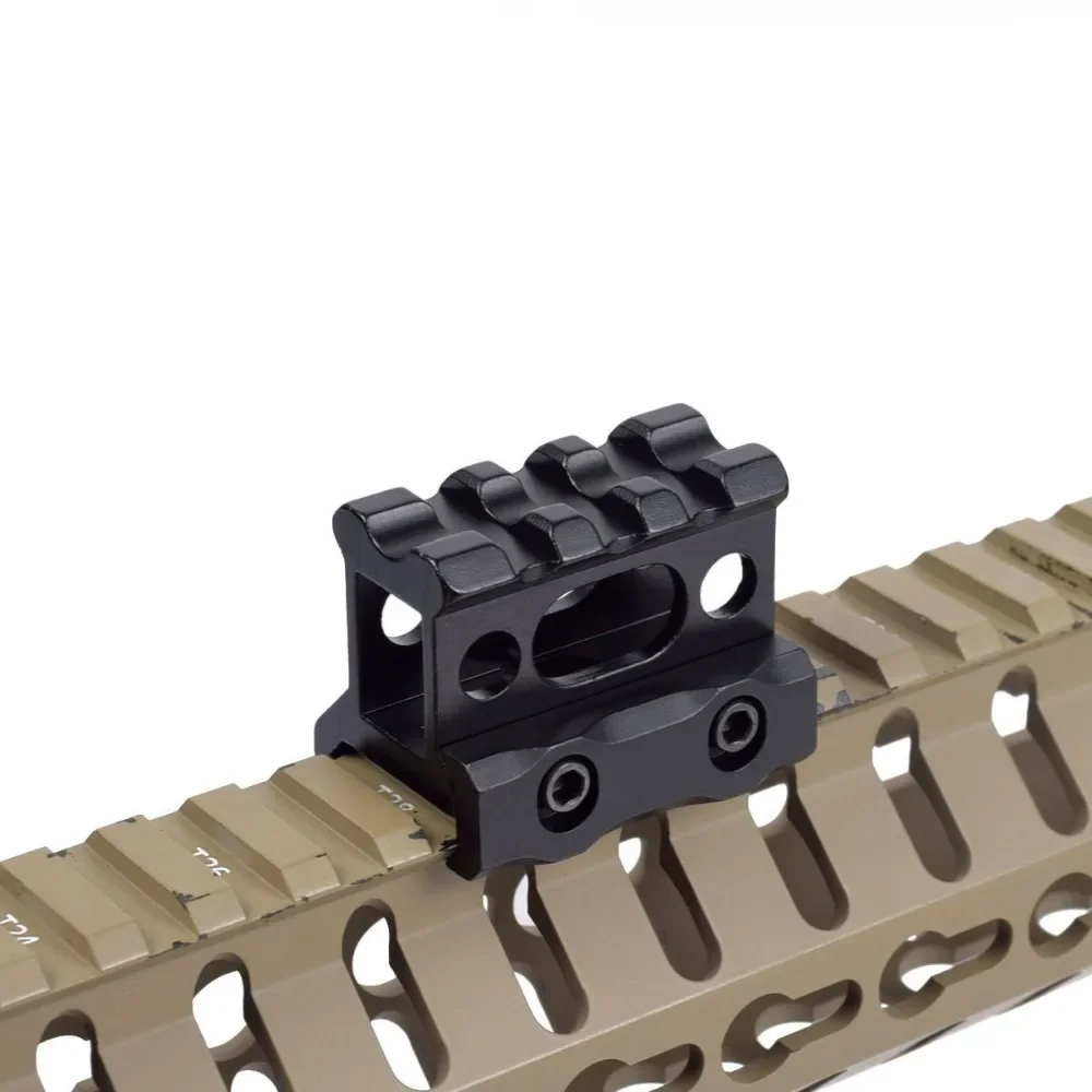 Picatinny Riser Mount Scope Riser Mount Scope Mount Adapter Rail Adapter Picatinny Rail Accessories Tactical 3slot RMR Holographic Red Dot T1 Height Increasing Metal Guide 20mm Sight Bracket Base for Hunting Flashlight Optics