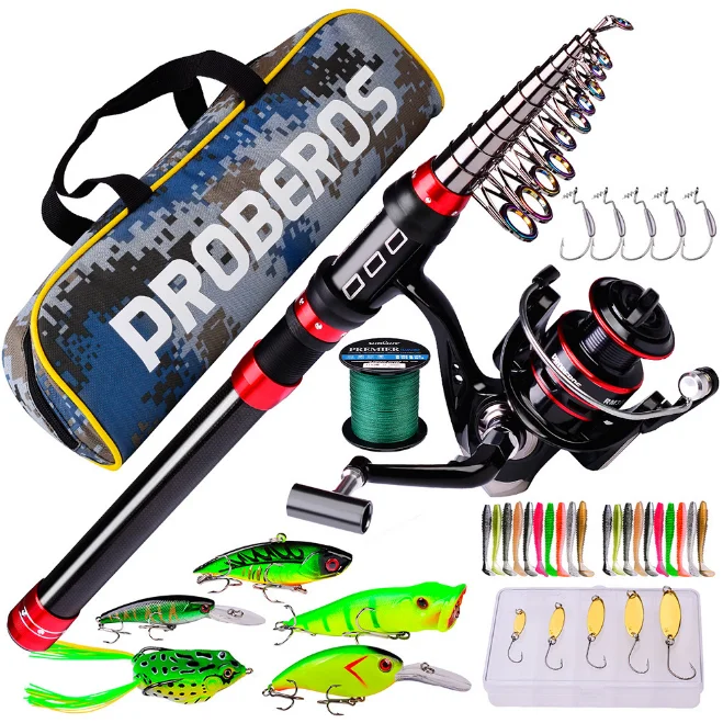 newmajor-spinning-telescopic-fishing-rod-and-reel-combo-kit-set-with-line-lures-hooks-reel-and-carry-bag-fishing-tackle