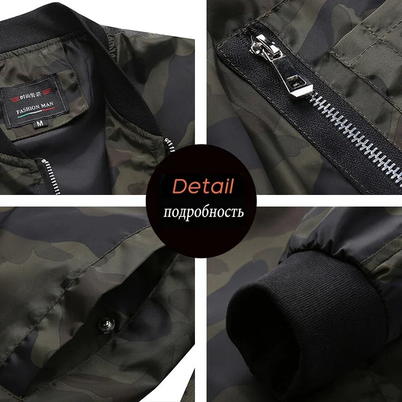 Spring Autumn Men camouflage Jackets Coats Mens Casual Military Jackets Men Outdoor Windproof Army Jackets Coats Male 7XL