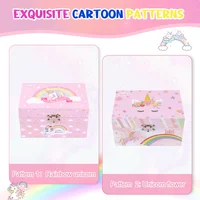 Girls Unicorn Music Jewelry Box with Spining Doll Cute Jewelry Storage Box Birthday New Year Christmas Music Box Gifts for Girls 2