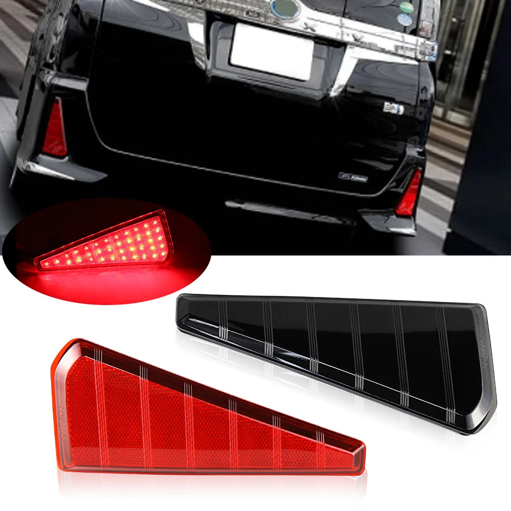 2pcsREDSmokedLENSForToyotaNOAHVOXY80SeriesLEDRearBumper
