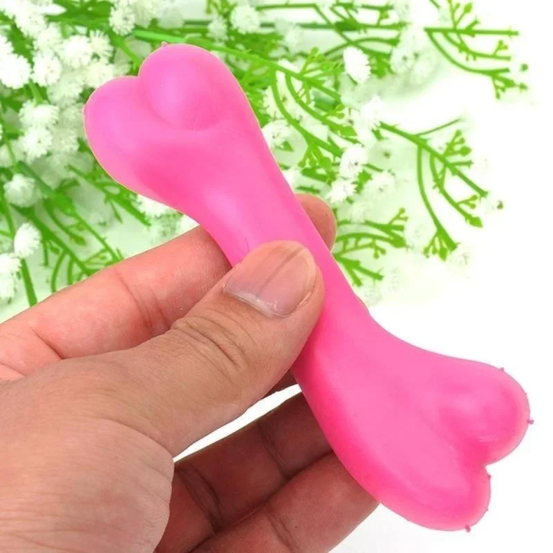 1 Pcs Pet Dog Puppy Cat Rubber Dental Teeth Chew Bone Play Training Fetch Fun Toys Hot for Small Dogs Dog Accessories
