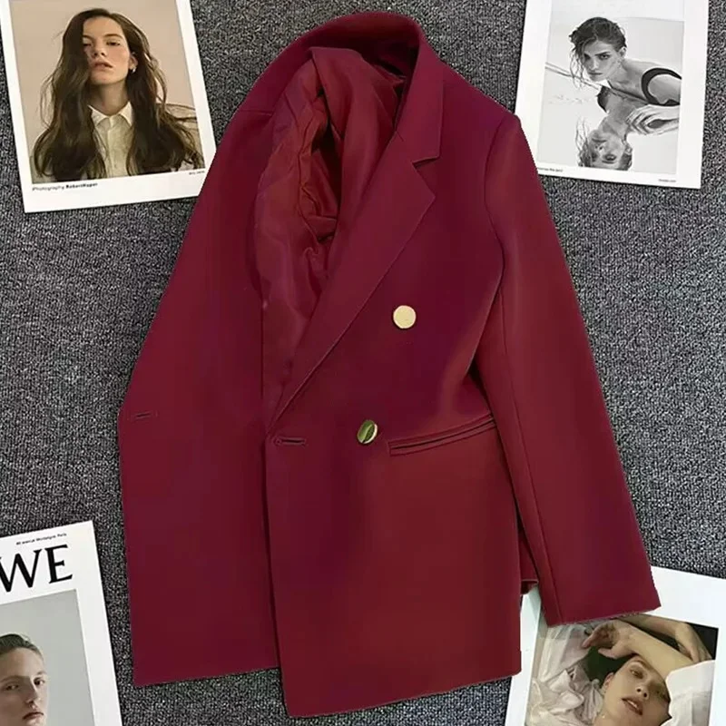 Wine red coat