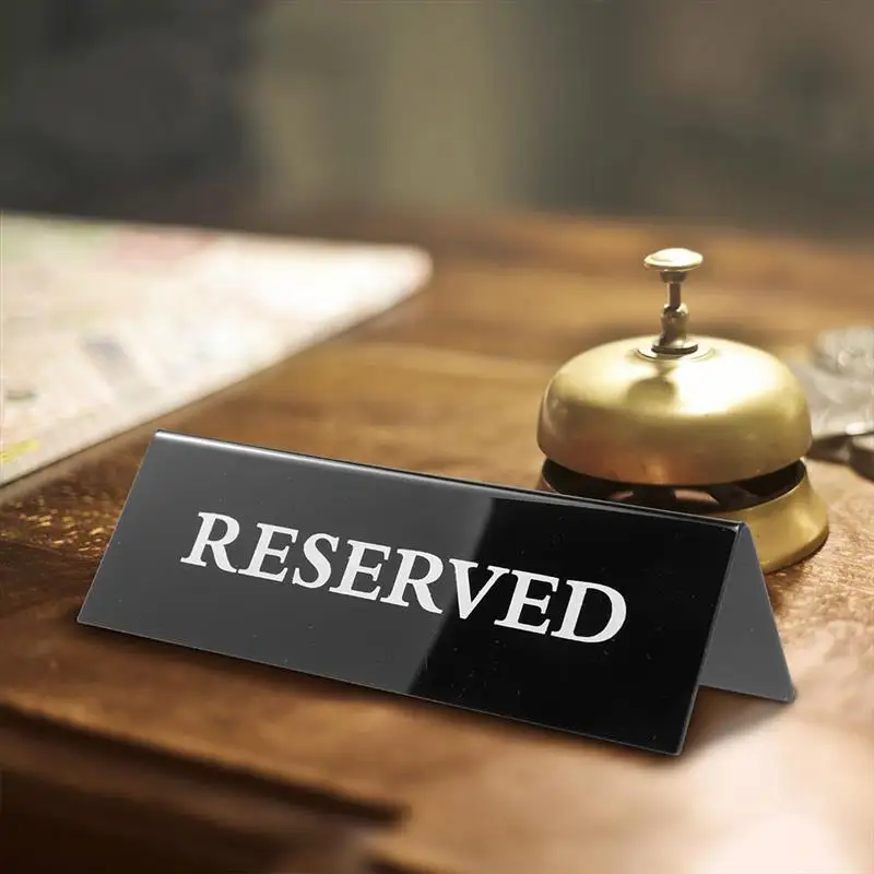 Reserved Seating Signs 6pcs Wedding Party Triangle Hotel Restaurant Reservation Table Placement Reminder Board mini chalkboard signs
