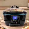 220V Multi Cookers: 5L Large Capacity Fryer, Hot Pot, Air Fryer and Slow Cooker,1500W High Firepower Baking and Stewing 1