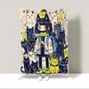 Cute Girl With Cats Throw Blanket King Size Custom Blankets & Throws Home Interior Fluffy Plaid Luxury Bedding Beach Towel Knee 2