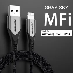 Vention USB - C to Lightning Fast Charging Cable, 27W 3A PD - 1m (Grey)