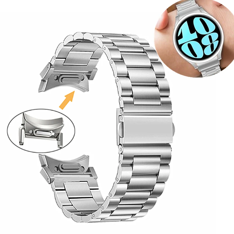 

No Gaps Quick Fit Band for Samsung Galaxy Watch 4 6 Classic 43mm 47mm Metal Strap Galaxy Watch 4 5 Pro 6 45mm 44mm 40mm