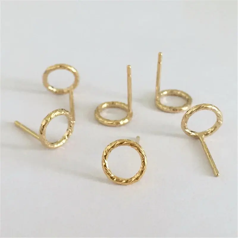 14 Karat Gold gefüllte Infinity Circle Ohrstecker – glitzernde Goldohrringe Goldschmuck Gold gefüllte Ohrstecker Brincos Boho Ohrringe – Detail 19