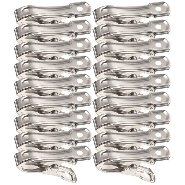 30 Db Rozsdamentes Acél Üvegházhatású Klipek Paplanjogosok Szárítókeret Rögzítő Kerti Szárító Bilincsek Nagy Törülköző Fogasok - Image 6