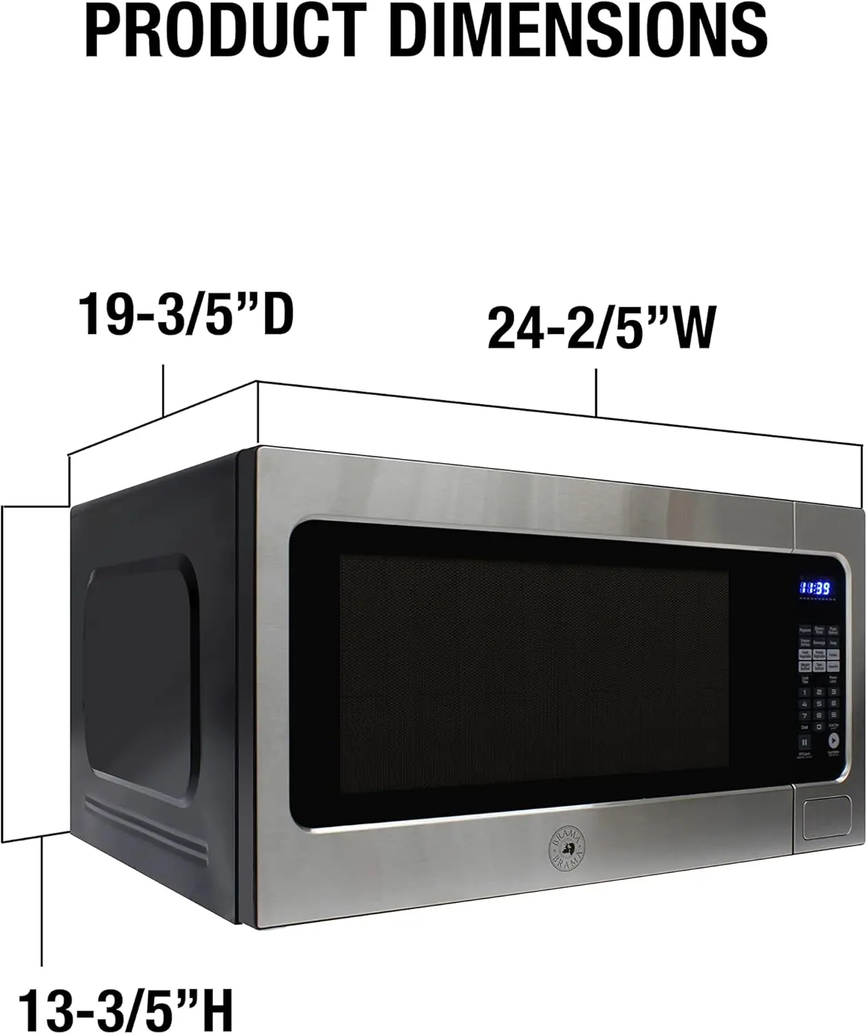 Microwave Oven Built-In 1200-Watts with 10 Power Levels Pre-Set Cooking Settings and Express Cook, Sensor and Speed Cooking and 6