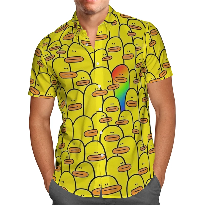 Hawaii Shirt Beach Summer Funny Cartoon Hawaiian Shirt 3D Printed Men's Shirt Women Tee hip hop shirts cosplay costume 06