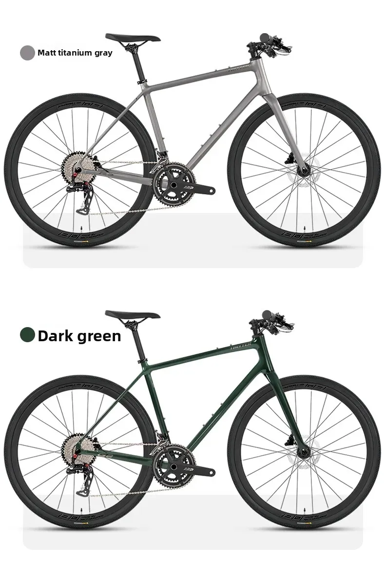 Bicicleta híbrida 700C con frenos de disco hidráulicos DEORE 12 Kit de transmisión Neumáticos máximos Bicicleta todoterreno de grava 38C