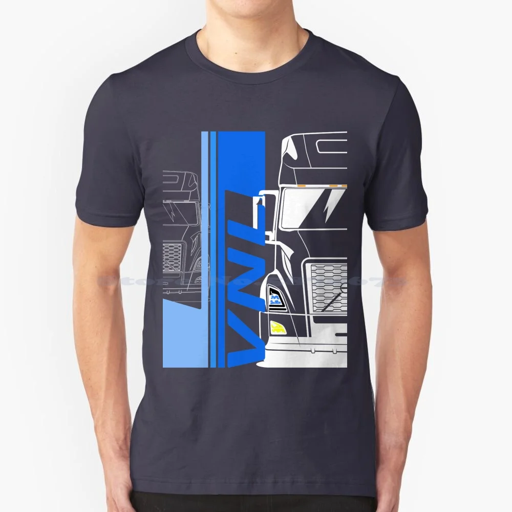 Truck Vnl T Shirt 100% Cotone Tee Fh16 Vnl Series Truck Trucking Peterbilt Kenworth Larry Truck Driver Freightliner Novità