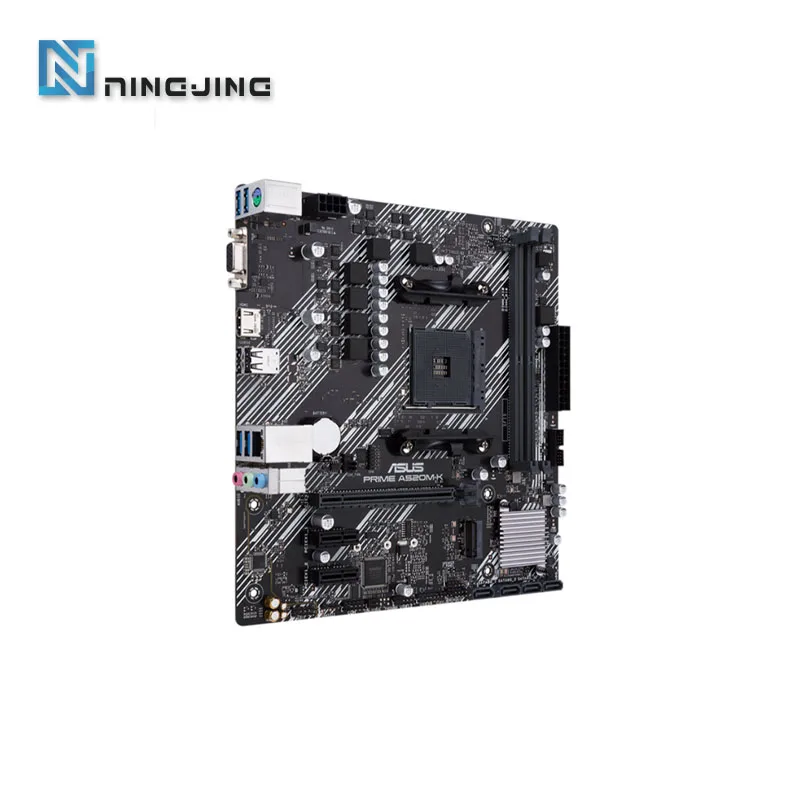ASUS  A520M-K ǰ ũ ATX AMD A520 DDR4 M.2 USB3.2 STAT 3.0 SSD 64G, ְ  R9 ũž CPU  AM4 
