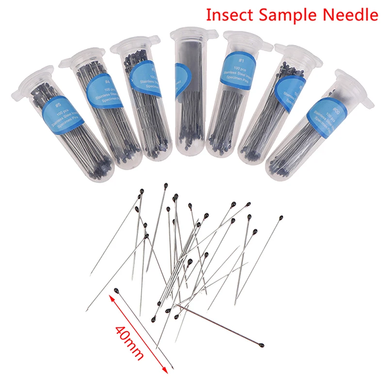 100Pcs 4cm 곤충 해부 용품 바늘 좋은 유연성 높은 경도 레지스터 핀 바느질 헤드 핀