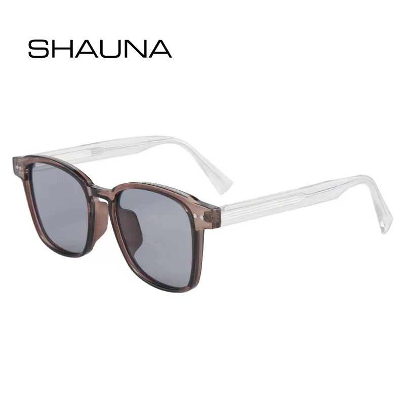 

SHAUNA Retro TR90 Square Women Luxury Sunglasses Fashion Rivets Decoration Double Color Men Shades UV400 Trending Sun Glasses