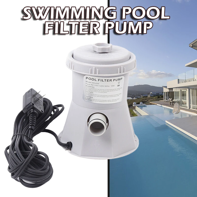 300GallonsElectricSwimmingPoolFilterPumpPaddlingPoolPump