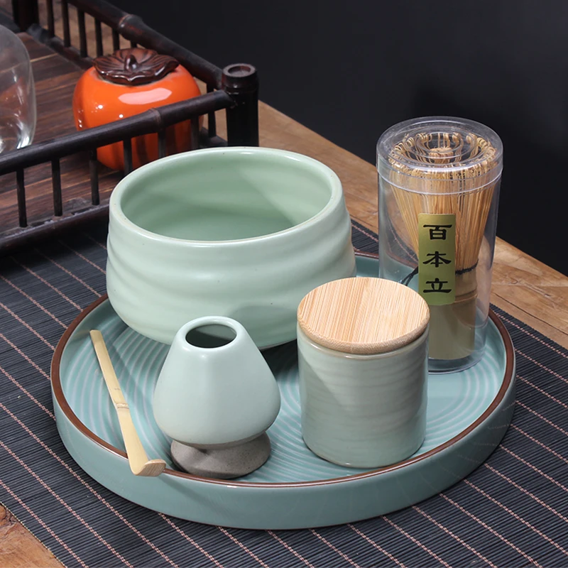 Japanese Matcha Ceremony Set, 8pcs/set, Pouring-Spout Bowl