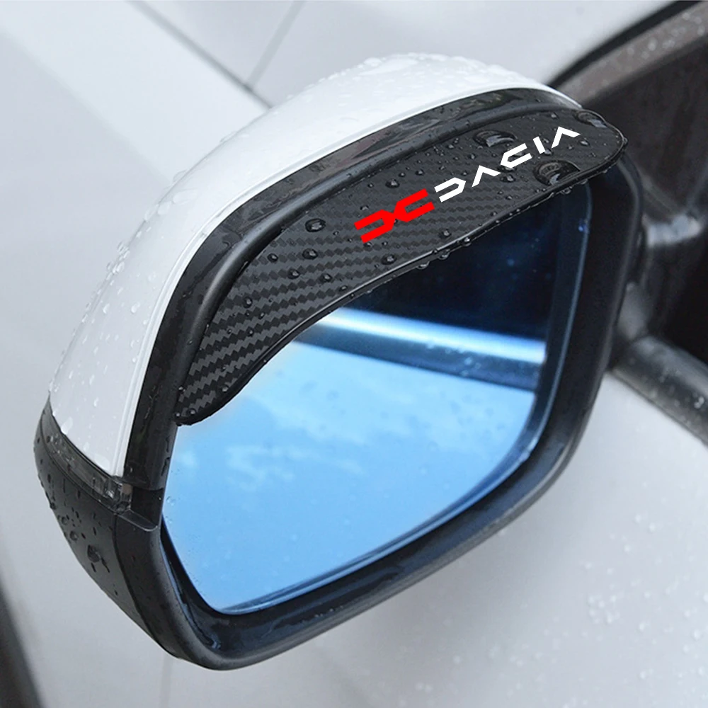 Car Parasol Rearview Mirror Rain Shield Waterproof Refit Film For Dacia DUSTER LODGY LOGAN SANDERO 2Pcs