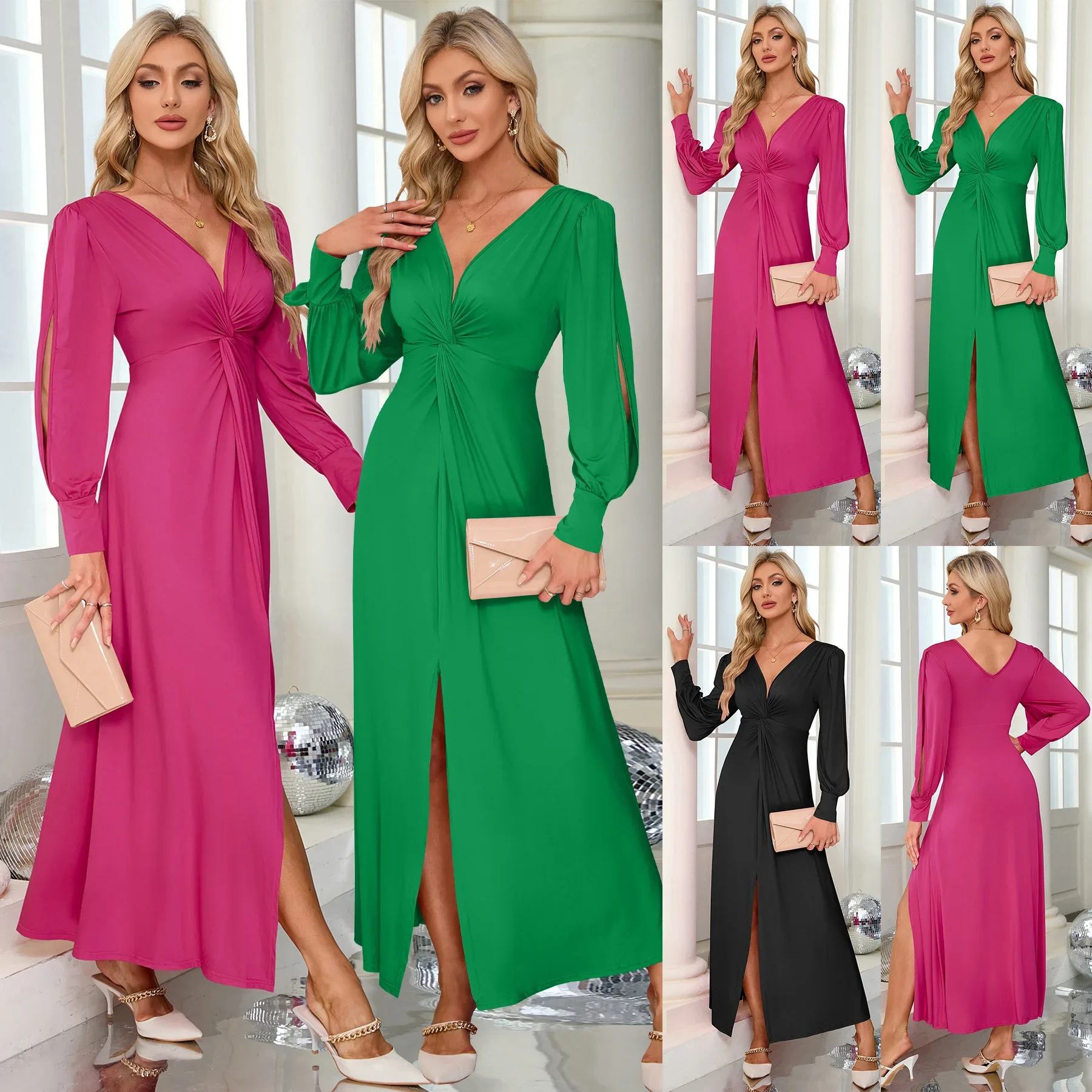✨ Elegant High-quality Plush Dress For Women, With a Side Slit ✨