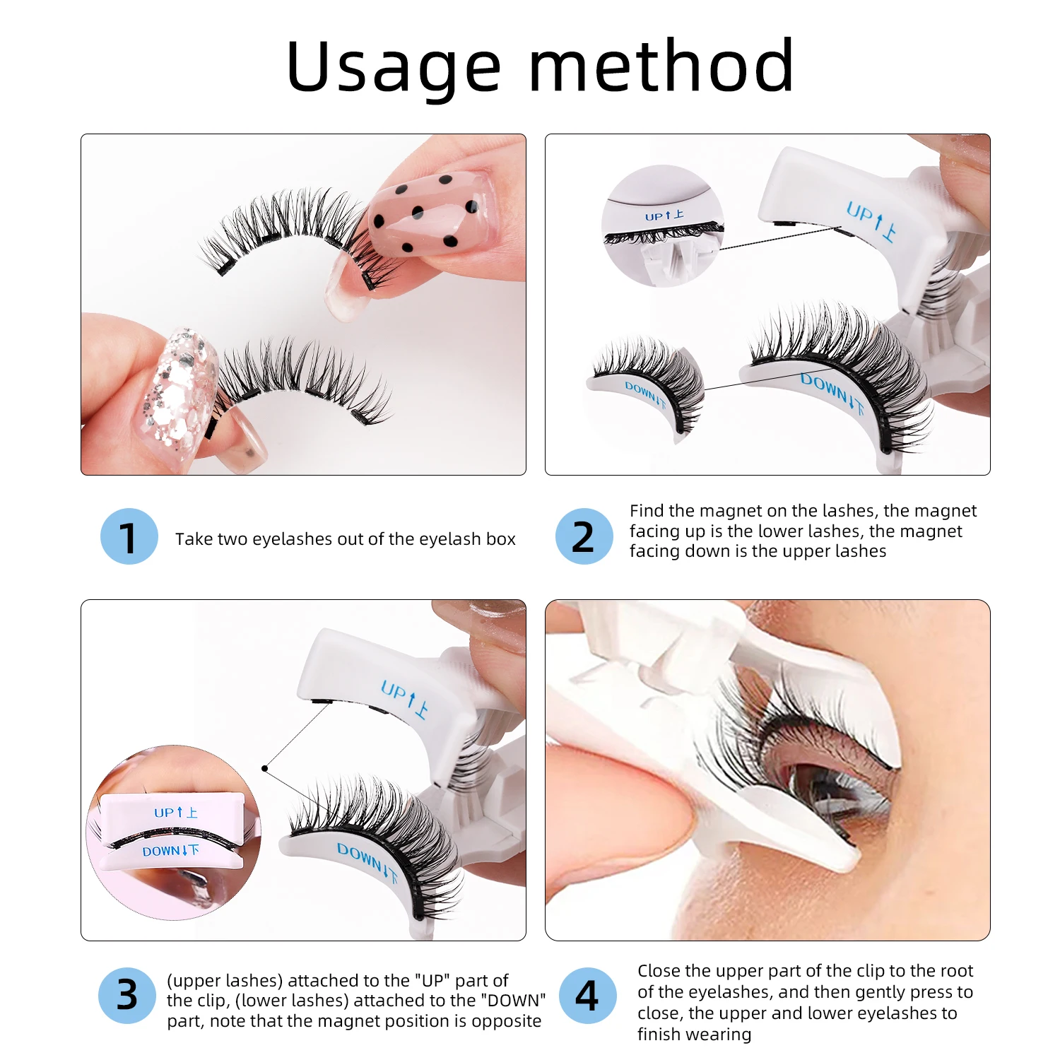 3D Magnetic False Eyelashes Tweezer Set Natural Mink False Lash Professional Eyelash Extension Makeup Tool CILLOPHY