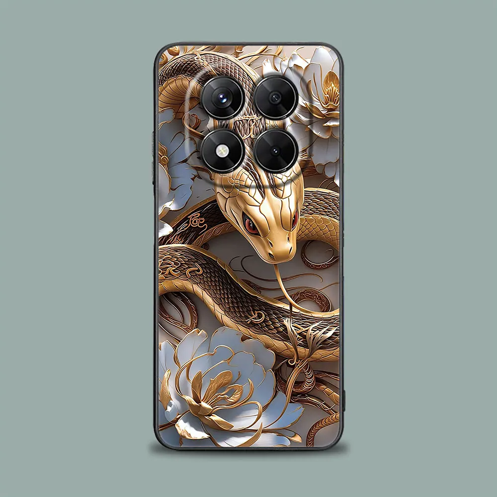 Elegant Silicone Soft Phone Case with Snakes and Women Design