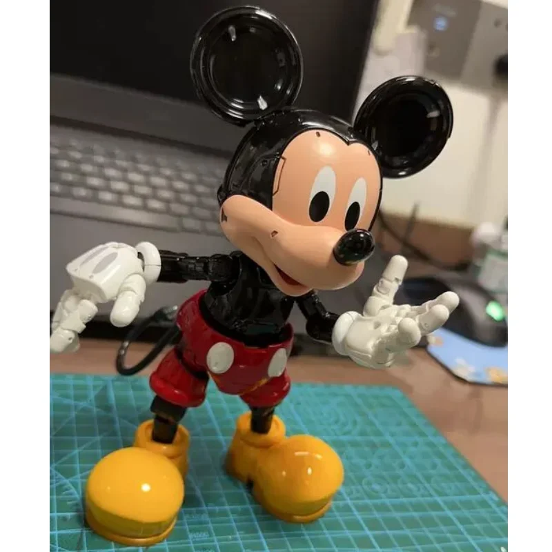 

Original Disney Toy Mickey Mouse Classic Nostalgic Version Anime Figure Model Fashion Doll Collect Desktop Ornaments Gift 17cm
