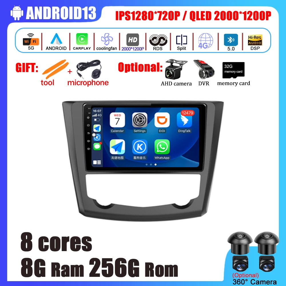 Android13AutoCarplayForRenaultKadjar201520162017CarRadio