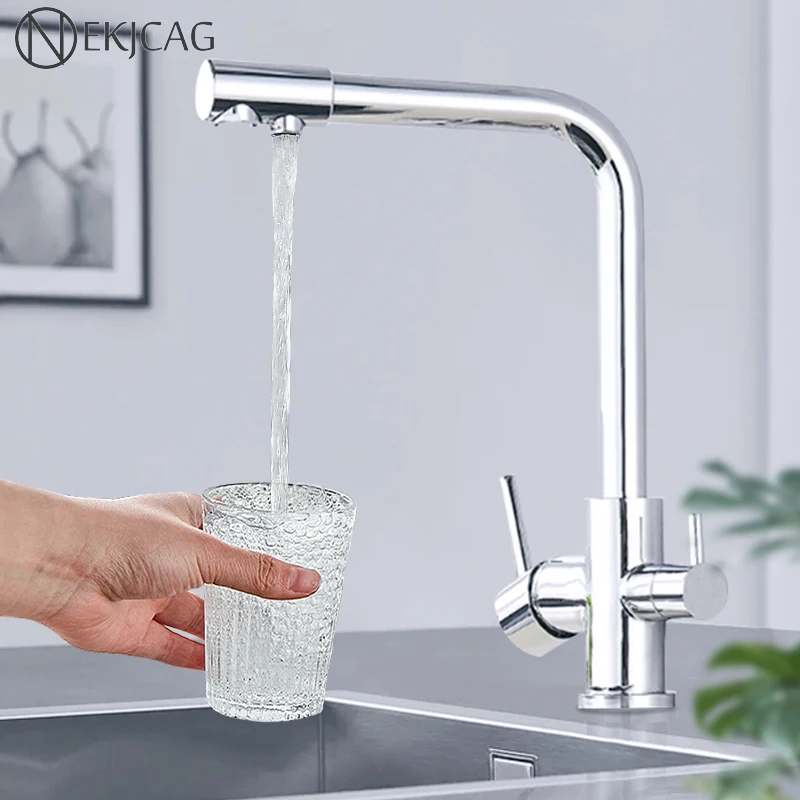 浄水器 ステンレス クローム 取り付けキット付き