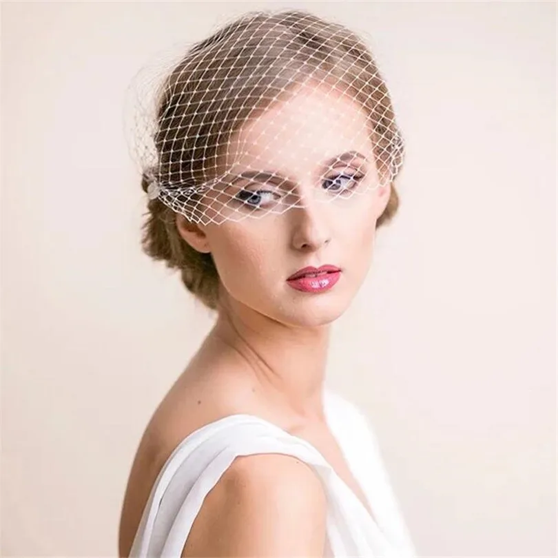 Bridal Birdcage Veil Wedding Party Head Dress Elegant Face Wedding Veil for Woman Blusher Veils Fascinators Hair Accesories bridal veil