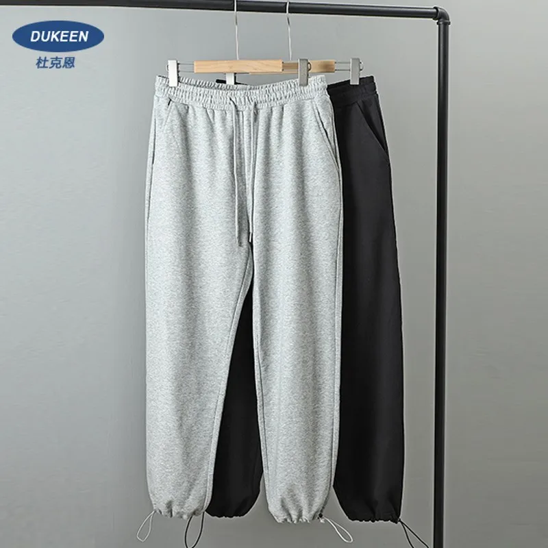 Dukeen Knitted Sweatpants Men's Casual Jogging Pants 2023 Autumn New Drawstring Sports Pants Men Trousers 3