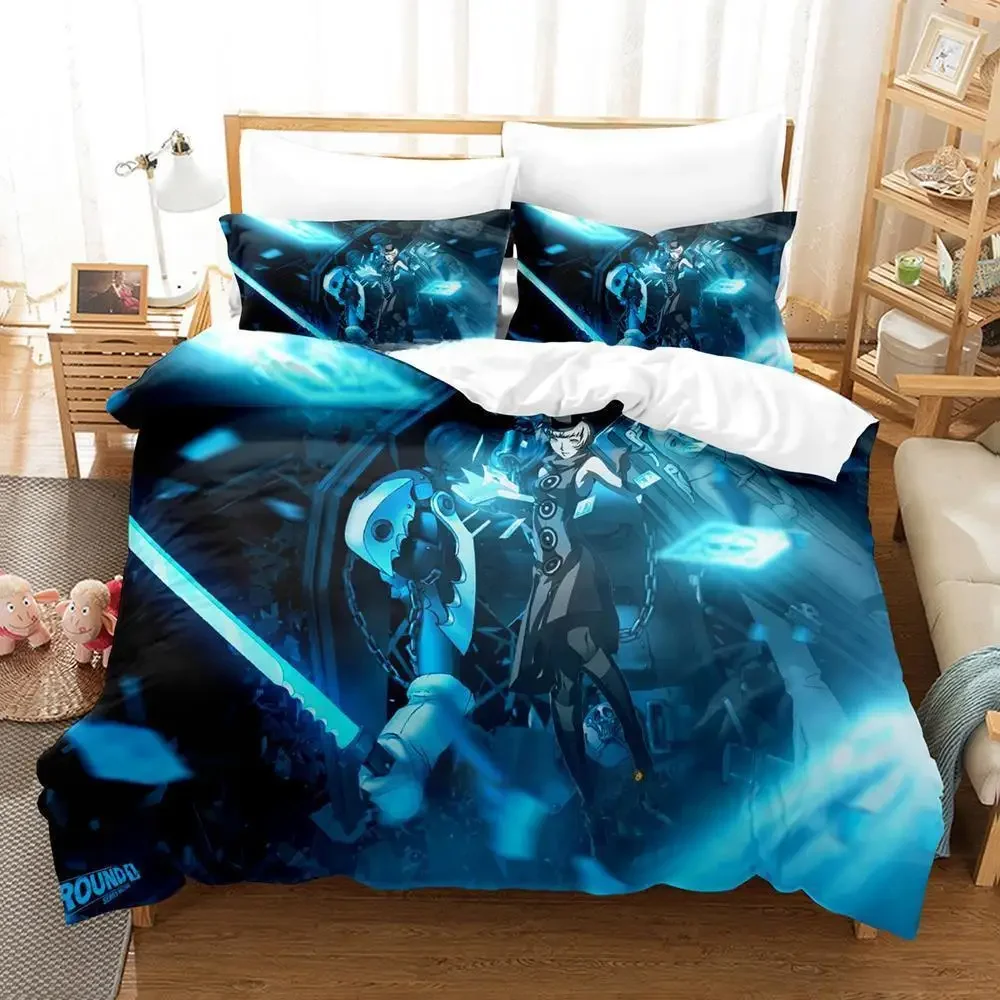 New Game Persona 4 Bedding Set Single Twin Full Queen King Size Bed Set Adult Kid Bedroom Duvet Cover Sets Anime Bed Sheet Set