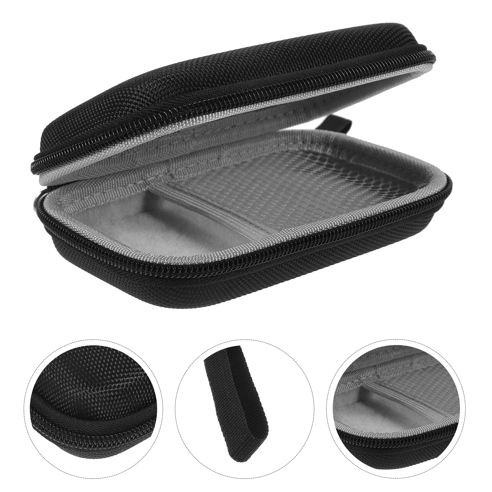 Black Blood Glucose Meter Storage Bag And Oxygen Meter Carrier Organizer Black Zipper Storage Bag