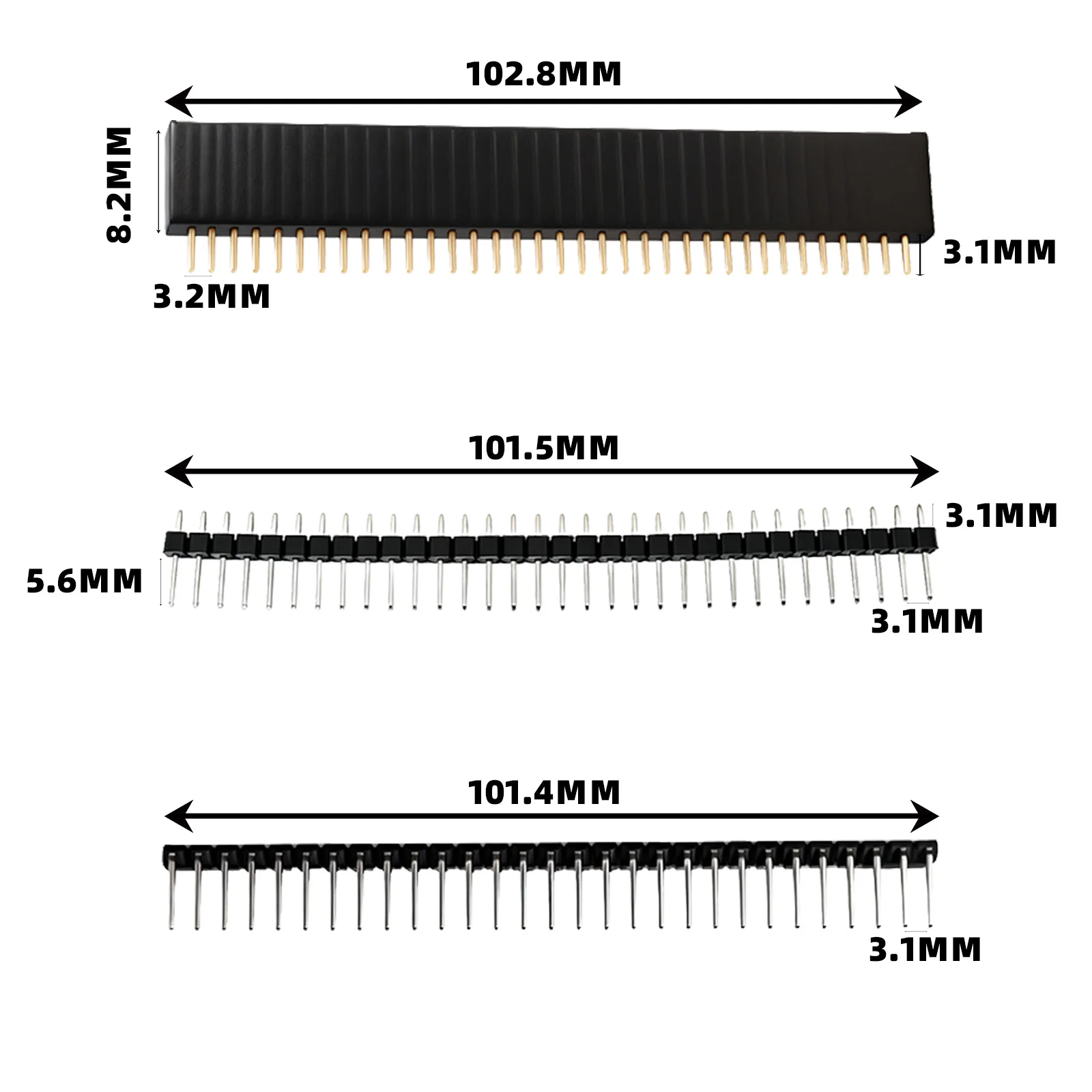 20PCS 단면 PCB 보드 키트 + 액세서리(1x40Pin 2.54mm 남성/여성 헤더 + 점퍼 캡 + KF301 터미널) Arduino DIY용