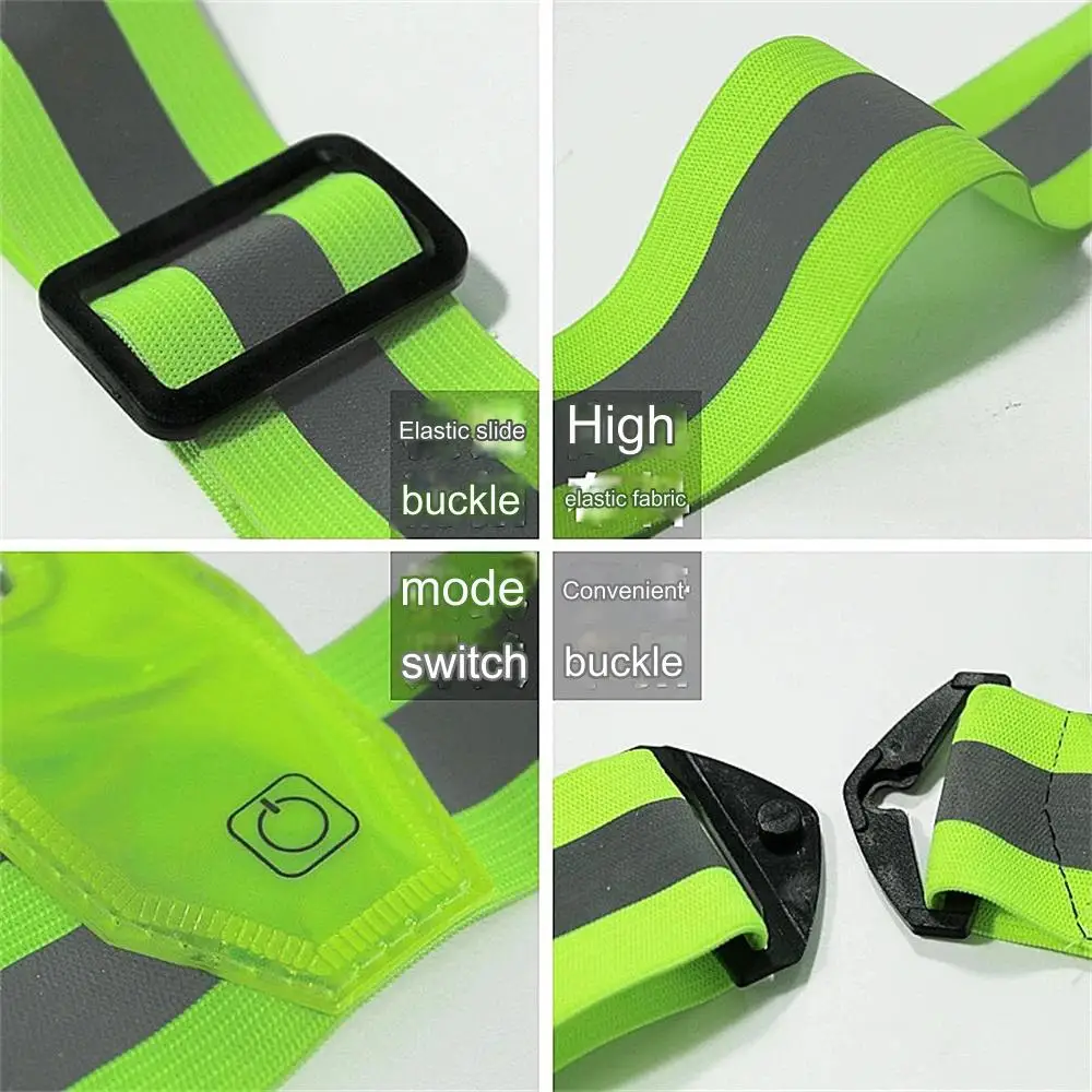 Motorcycle Cycling Reflective Safety LED Vest Electric Scooter Flashing Vest Battery Running Jogging Fishing reflective vest