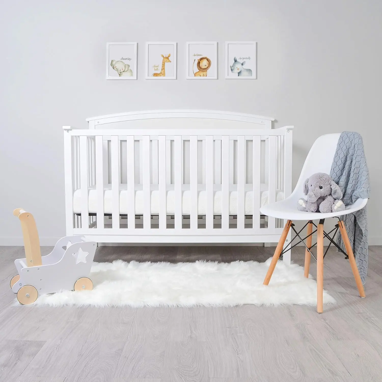 Premium Memory Foam Infant Crib Mattress and Toddler Bed Mattress with Waterproof Cover Flip Dual Stage System