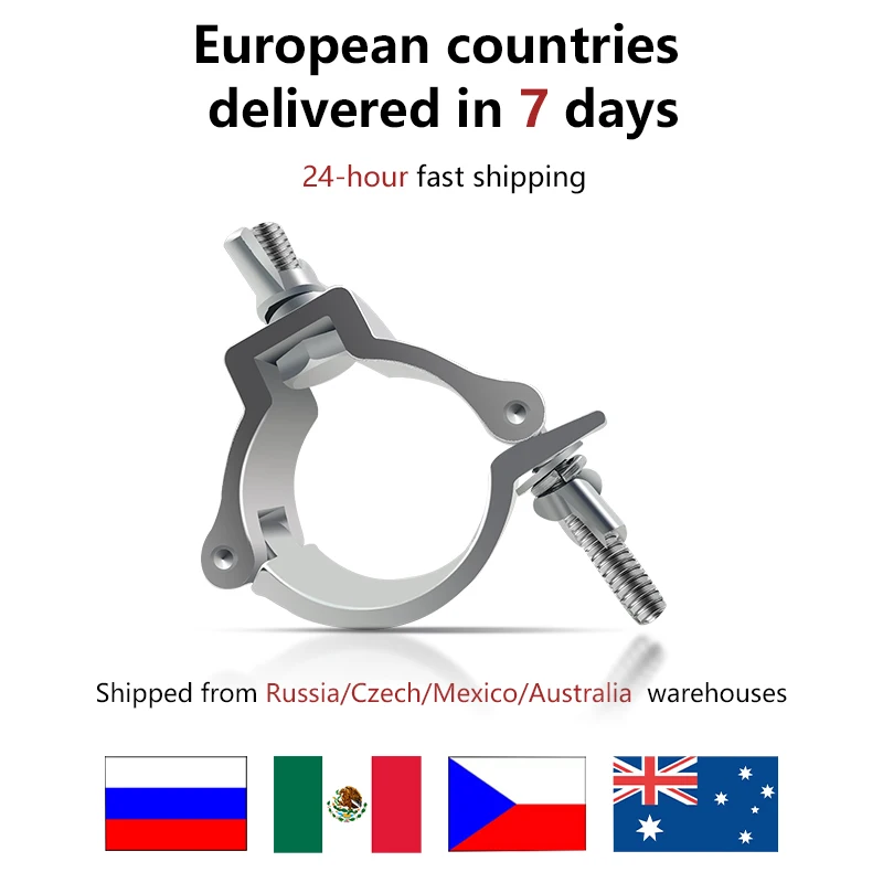 10 pieces Aluminum alloy stage light clamps, quick-release hooks, theater lighting, 48-51mm, 100kg