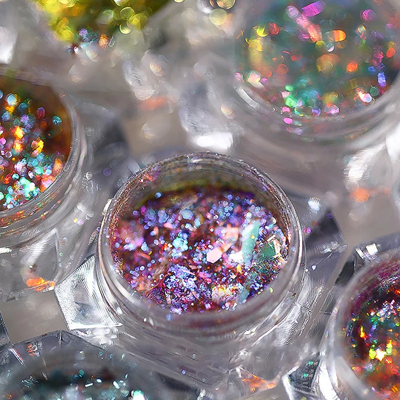Aurora Cloud Brocade Powder Dreamy Colorful Explosive Opal Powder Manicure Ultra-Thin Sequin Manicure Starry Sky Glitter