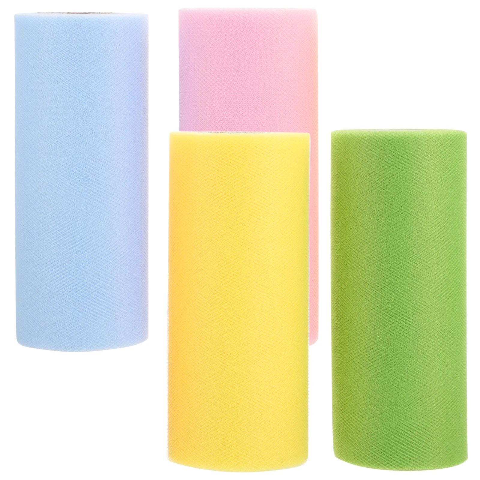 

4 Rolls of Tulle Rolls Spool Tutu Table Skirt Materials Gift DIY Wrapping Tulle Rolls
