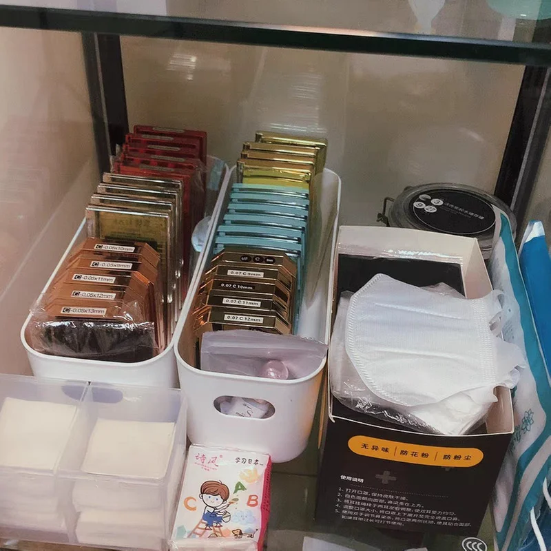속눈썹 연장 도구 정리함이 포함된 인조 속눈썹 보관 상자 1개 - 속눈썹 액세서리용 화장품 메이크업 도구 케이스