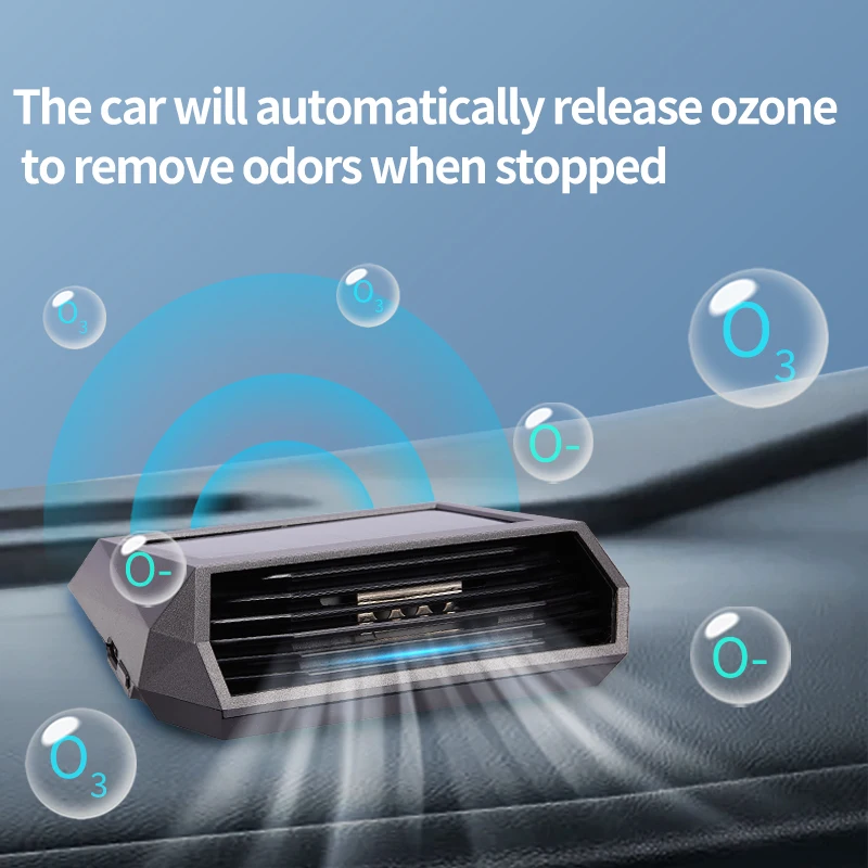 Air Purifier Solar Power Car Air Purifier Usb Oxygen Cleaner Negative Ion Odor Elimination Air Cleaner With Number Plate Usb Dual Charging