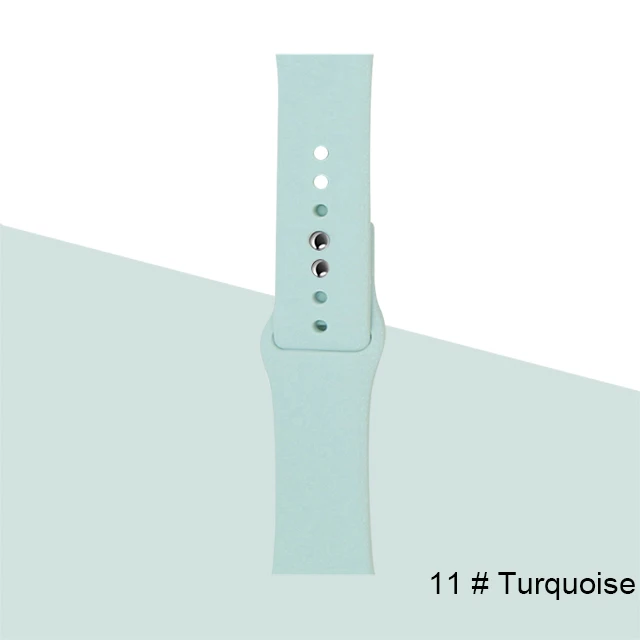 Silicone Strap For Apple Watch band 45mm 41mm 44mm 40mm 38mm 42mm Watchband Bracelet Correa For Iwatch Series 6 Se 5 4 3 7 Turquoise-11