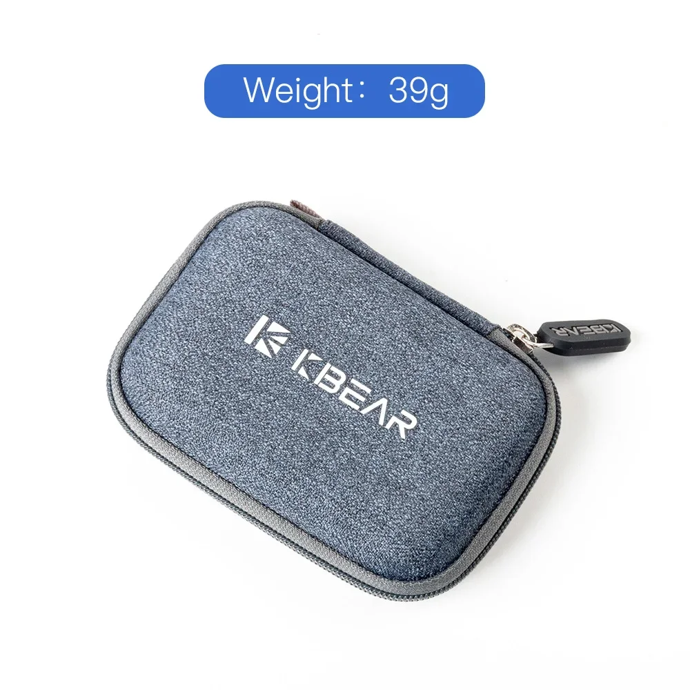 KBEAR High-End Fabric Earphone Case for Portable Earbuds Storage
