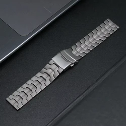 Luxury Titanium Metal Strap - Premium 22mm Watch Bracelet - 22mm universal (Titanium Color)