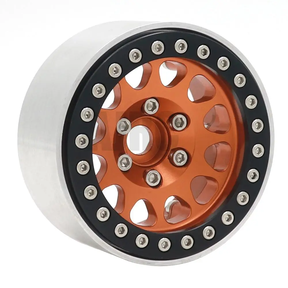 

4Pcs 1.9 Metal Beadlock 12 Round Hole Wheel Hub Rim for 1/10 RC Crawler Trax TRX-4 RedCat D90 Axial Yikong SCX10 AXI03007