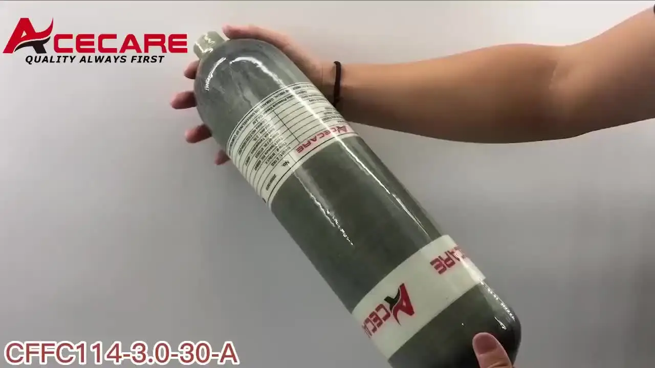 Acecare 4500PSI 300Bar 3L Цилиндр из углеродного волокна Воздушный бак высокого давления HPA