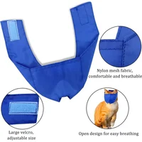 Cat Anti-bite Muzzles Breathable Nylon Protective Hood Cat Grooming Restraint Bags For Prevent Cats From Biting Nail Trimming 2