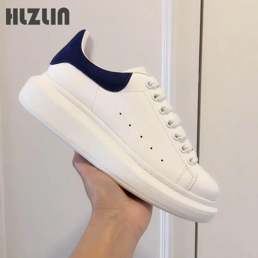 

2022 new brand white shoes breathable comfortable leather women's shoes high quality casual couple shoes with size35-46